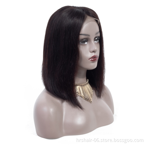 Short Bob Wig Brazilian Straight Lace Front Human Hair Wigs Remy Hair Bob Wig With Boby Hair Pre Plucked Bleached Knots